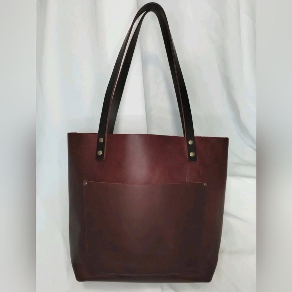 Portland Leather Goods Classic Tote Small Grizzly Brown PLG
